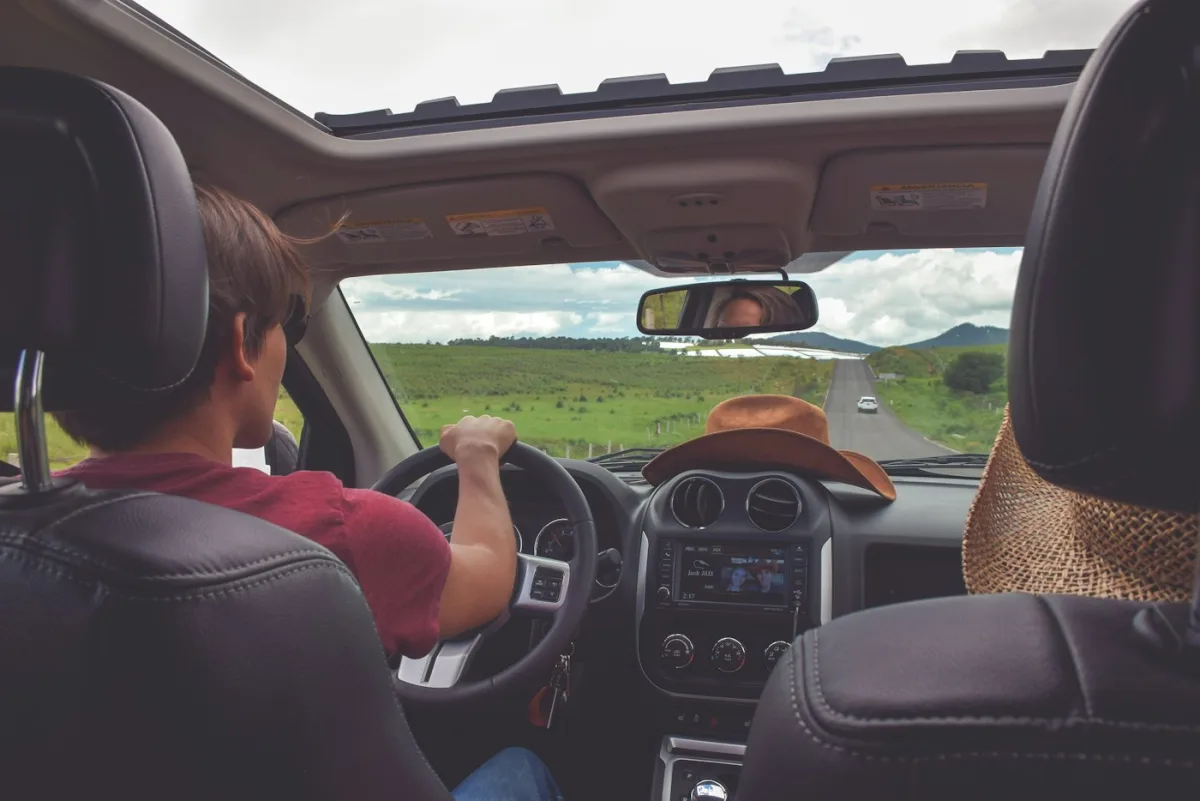 A Wisconsin student at the wheel