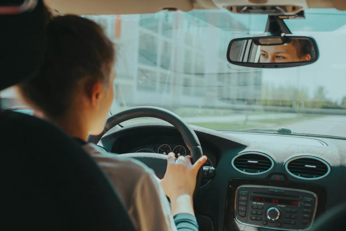 A Colorado student driving during a lesson